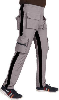 HoC Self Design Men Grey Track Pants