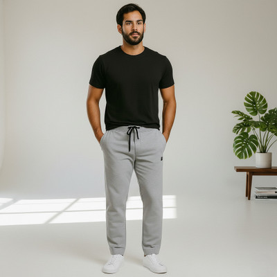 VITON Solid Men Grey Track Pants