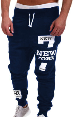 HouseOfCommon Printed Men Dark Blue Track Pants