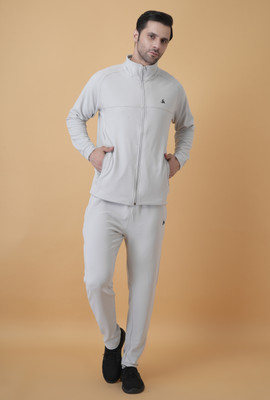 Exalon Solid, Embroidered, Striped Men Track Suit
