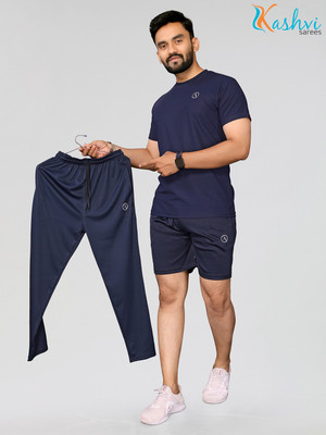 Kashvi Solid, Self Design Men Track Suit