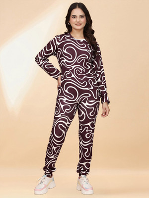 HouseOfCommon Printed Women Track Suit