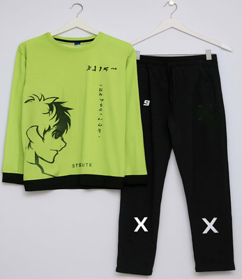 Majexic Self Design Men Track Suit