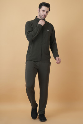 Exalon Solid, Striped, Embroidered, Woven Men Track Suit