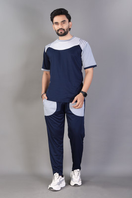 DR Brand Solid Men Track Suit