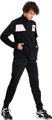 PUMA Techstripe Tricot Suit Solid Men Track Suit