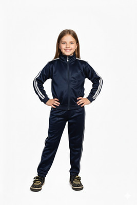 BLACK COOL Solid Girls Track Suit