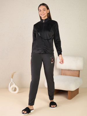 SWEET DREAMS Solid Women Track Suit