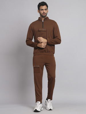 GLITO Solid Men Track Suit