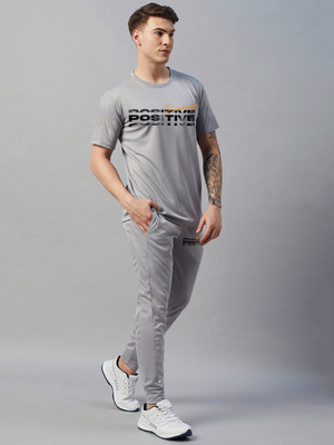 Chrome & Coral Graphic Print Men Track Suit
