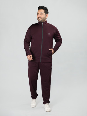 CHKOKKO Solid Men Track Suit