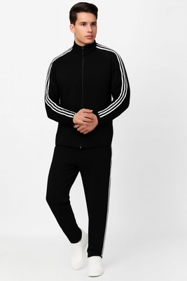 QABIRA Solid Men Track Suit
