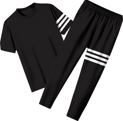 FUBACK Striped Men Track Suit