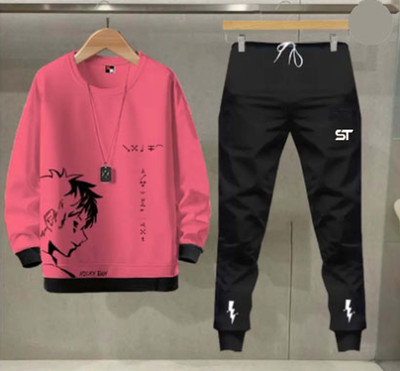 Stelino Self Design Men Track Suit