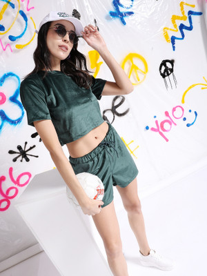 Freehand Solid Women Track Suit