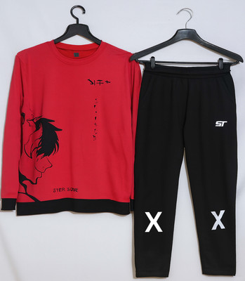 Majexic Self Design Men Track Suit