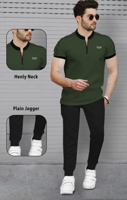 TRIPR Solid Men Track Suit