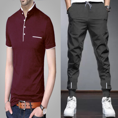 Reya Solid Men Track Suit