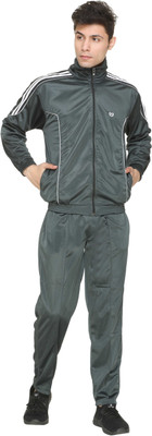 Warm Up Solid Men Track Suit