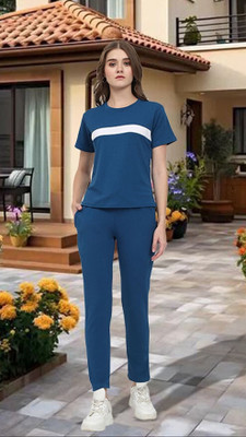 HouseOfCommon Solid Women Track Suit