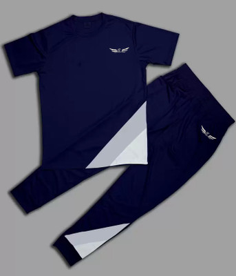Chrome & Coral Colorblock Men Track Suit