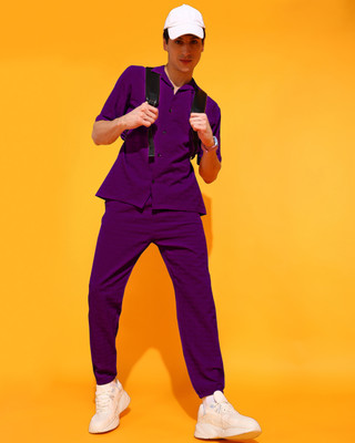 INDICLUB Self Design Men Track Suit