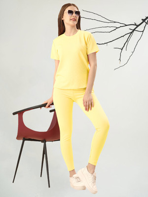 HouseOfCommon Solid Women Track Suit