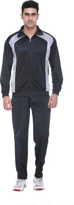 Warm Up Solid Men Track Suit