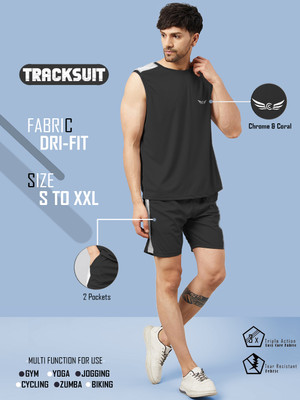 Crease & Clips Colorblock Men Track Suit