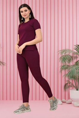 DTR FASHION Solid Women Track Suit