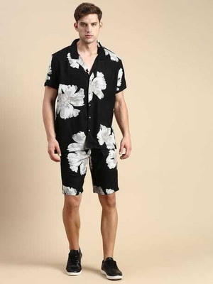 Yellow Tree Printed Men Track Suit