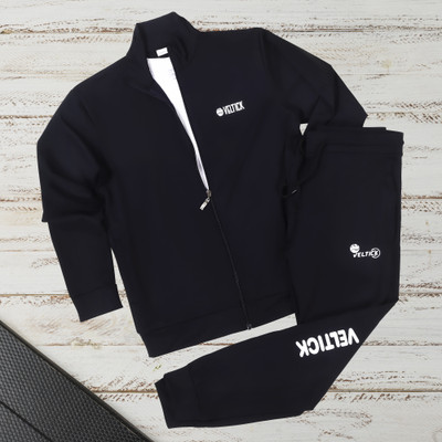 Veltick Solid Men Track Suit