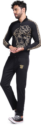 Yellow Tree Printed Men Track Suit