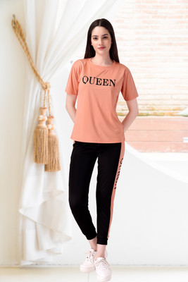 DE TRENDZ Solid Women Track Suit