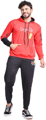 Yellow Tree Printed Men Track Suit