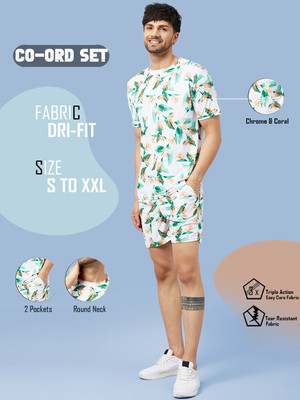 Crease & Clips Floral Print Men Track Suit