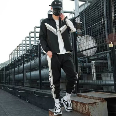 Yellow Tree Printed Men Track Suit