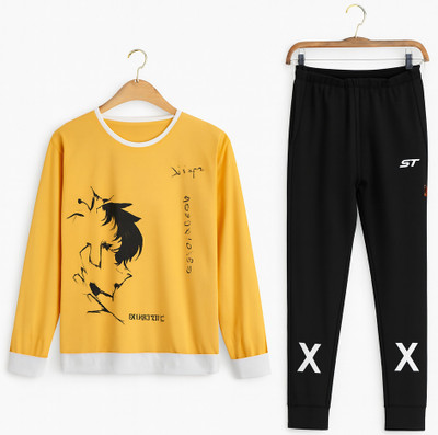 Majexic Self Design Men Track Suit