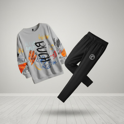 cnw Self Design Men Track Suit