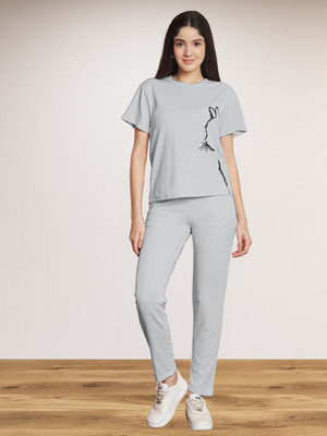 DE TRENDZ Printed Women Track Suit