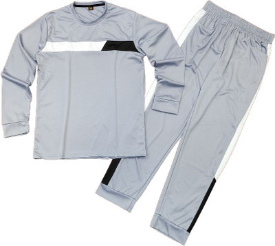 CozyNestNight Men Solid Grey Top & Pyjama Set