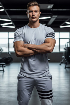 FUBACK Striped Men Track Suit