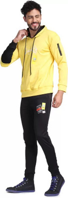 Yellow Tree Printed Men Track Suit