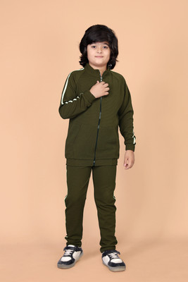 NVELIS Solid, Striped Boys Track Suit