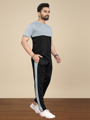 LINSOR FASHION Striped, Colorblock Men Track Suit