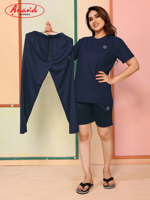 ANAND Solid Women Track Suit