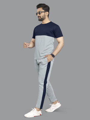 SELRINA Striped Men Track Suit