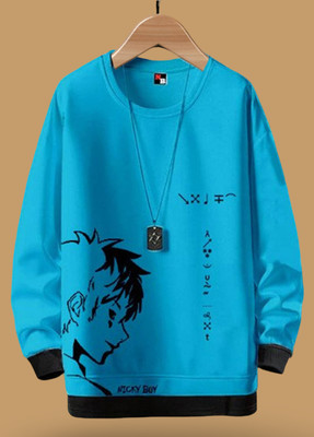 Lieo Trend Men Printed Blue Shirt & Pyjama set