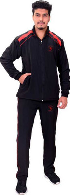 labh traders Solid Men Track Suit
