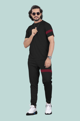 UNIANTA Striped Men Track Suit